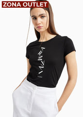 T-Shirt Women Black Armani Exchange Camiseta