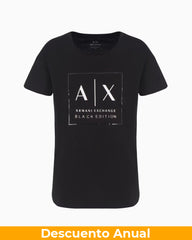 T-Shirt Women Black Armani Exchange Camiseta
