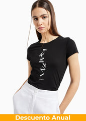 T-Shirt Women Black Armani Exchange Camiseta