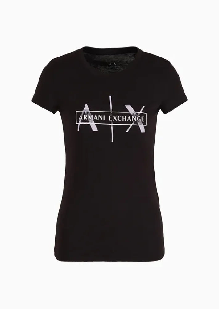 T-Shirt Women Black Armani Exchange Camiseta
