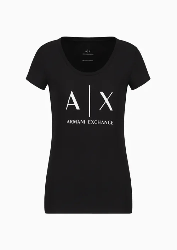 T-Shirt Women Black Armani Exchange Camiseta