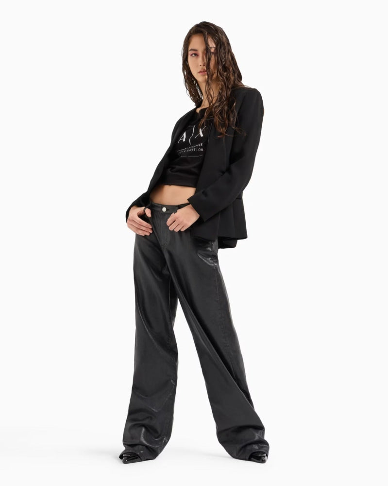T-Shirt Women Black Armani Exchange Camiseta