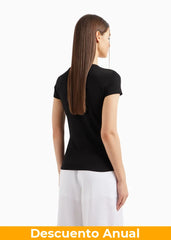 T-Shirt Women Black Armani Exchange Camiseta