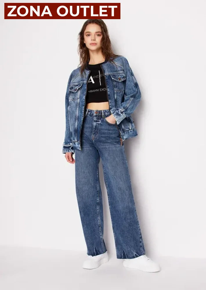 T-Shirt Women Black Armani Exchange Camiseta