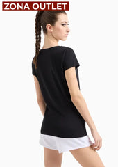 T-Shirt Women Black Armani Exchange Camiseta