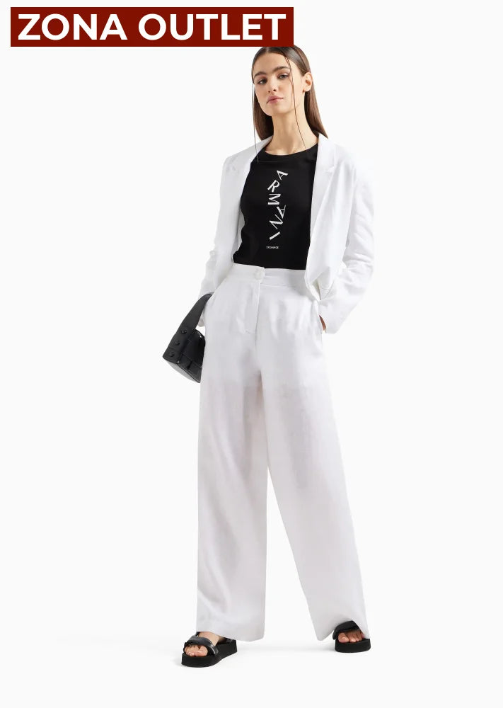 T-Shirt Women Black Armani Exchange Camiseta