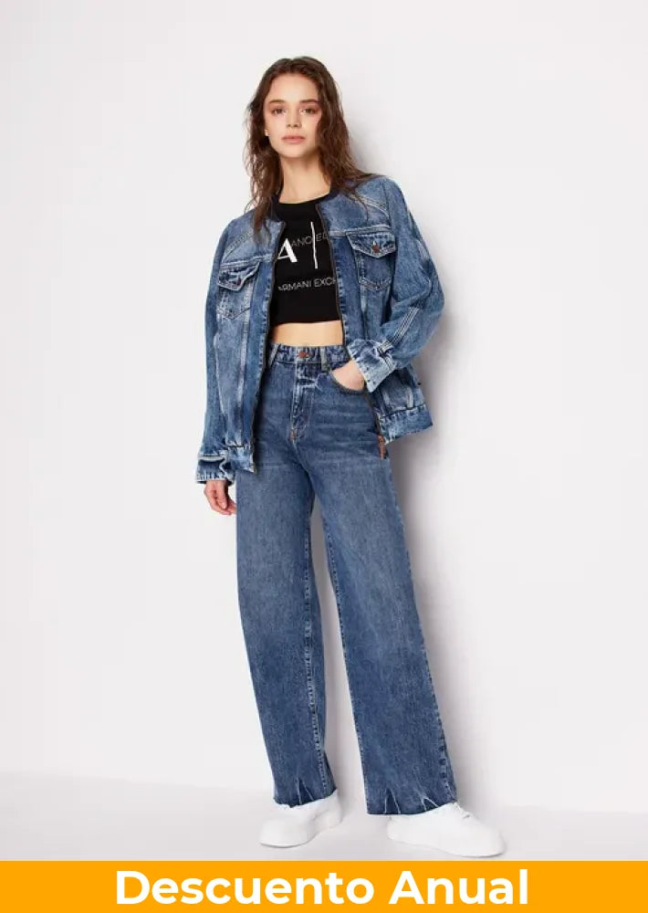 T-Shirt Women Black Armani Exchange Camiseta