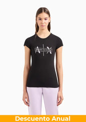 T-Shirt Women Black Armani Exchange Camiseta
