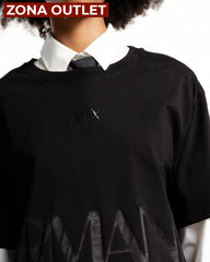 T-Shirt Women Black Armani Exchange Camiseta