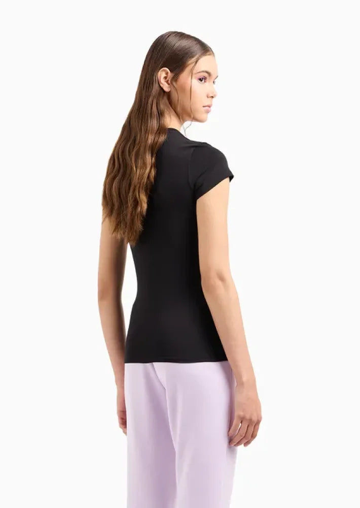 T-Shirt Women Black Armani Exchange Camiseta