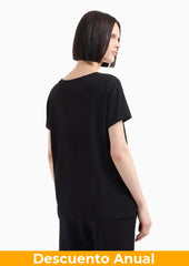 T-Shirt Women Black Armani Exchange Camiseta