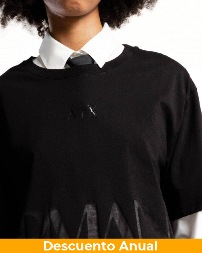 T-Shirt Women Black Armani Exchange Camiseta