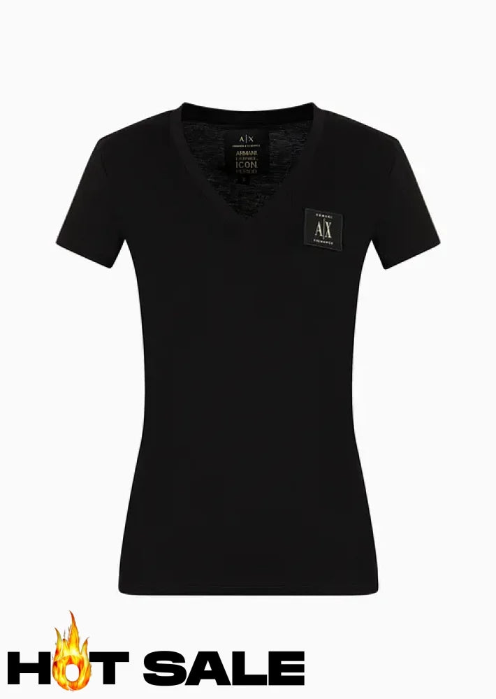 T-Shirt Women Black Armani Exchange Camiseta
