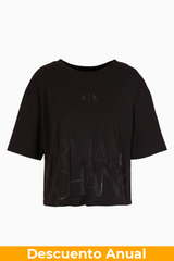 T-Shirt Women Black Armani Exchange Camiseta