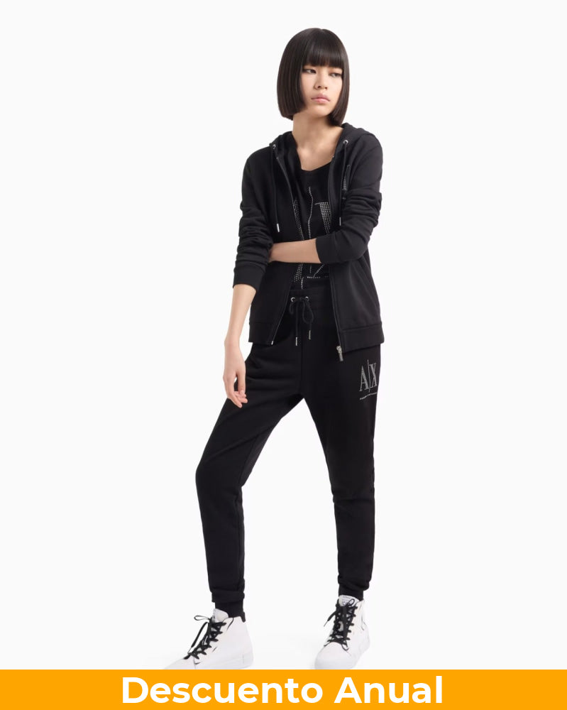 T-Shirt Women Black Armani Exchange Camiseta