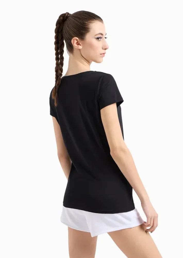 T-Shirt Women Black Armani Exchange Camiseta