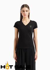 T-Shirt Women Black Armani Exchange Camiseta