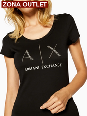 T-Shirt Women Black Armani Exchange Camiseta
