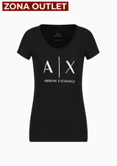 T-Shirt Women Black Armani Exchange Camiseta