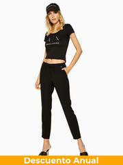 T-Shirt Women Black Armani Exchange Camiseta