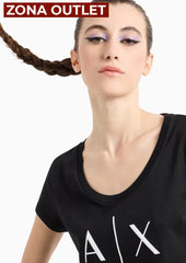 T-Shirt Women Black Armani Exchange Camiseta