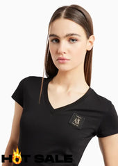 T-Shirt Women Black Armani Exchange Camiseta