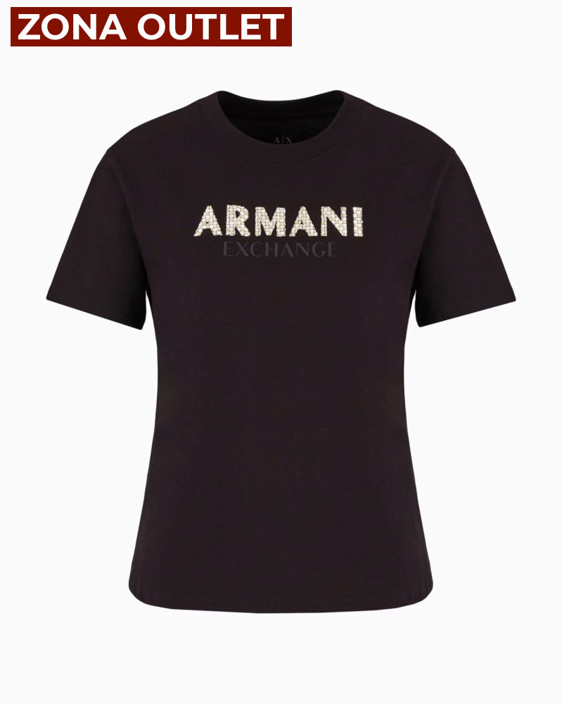 T-Shirt Women Black Armani Exchange Camiseta