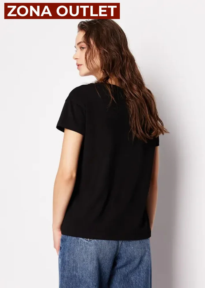 T-Shirt Women Black Armani Exchange Camiseta