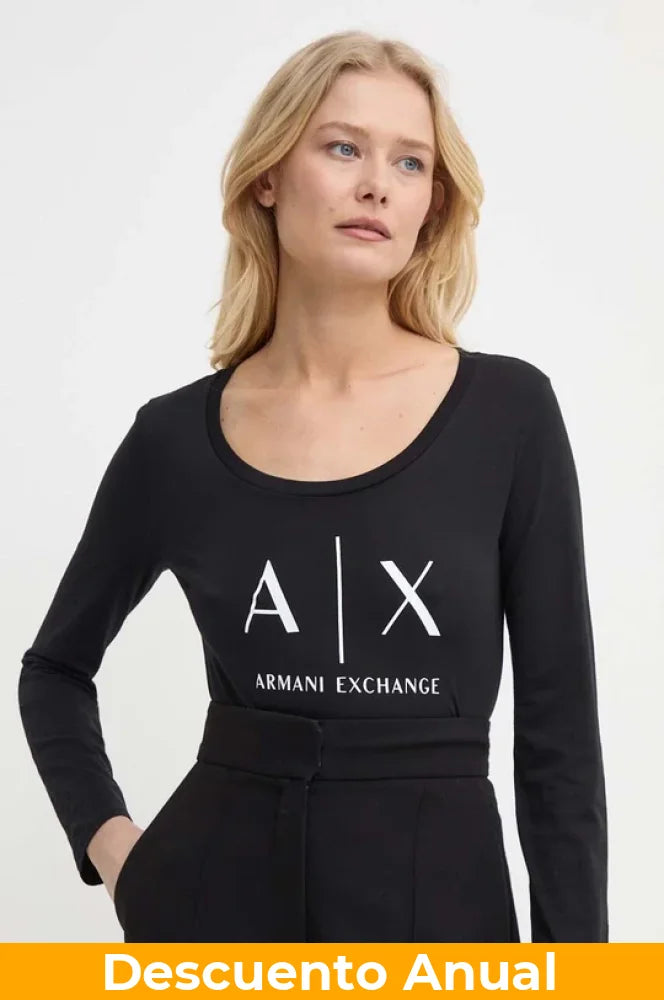 T-Shirt Women Black Armani Exchange Camibuzo