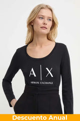 T-Shirt Women Black Armani Exchange Camibuzo