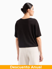 T-Shirt Women Black Armani Exchange L Camiseta