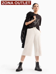 T-Shirt Women Black Armani Exchange L Camiseta