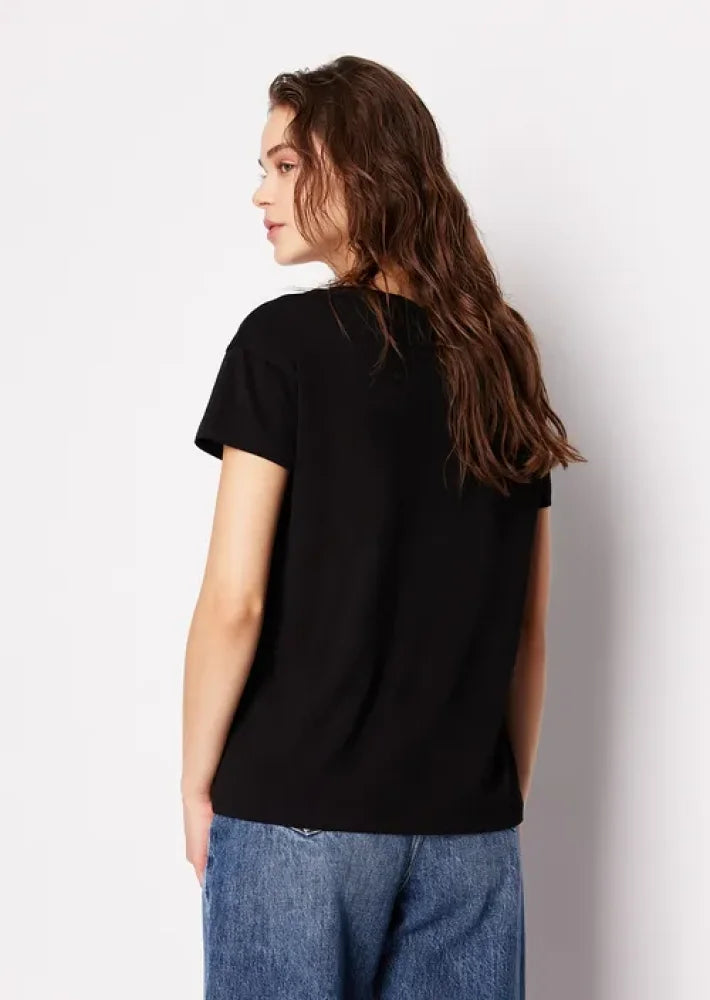 T-Shirt Women Black Armani Exchange Camiseta
