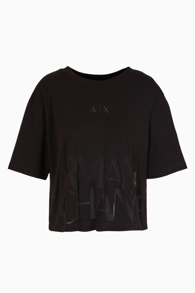 T-Shirt Women Black Armani Exchange Camiseta