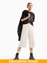 T-Shirt Women Black Armani Exchange L Camiseta