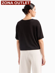 T-Shirt Women Black Armani Exchange L Camiseta