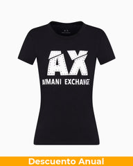 T-Shirt Women Black Armani Exchange Camiseta