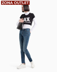 T-Shirt Women Black Armani Exchange Camiseta