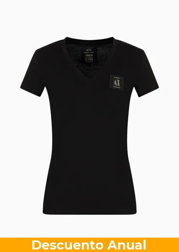 T-Shirt Women Black Armani Exchange Camiseta