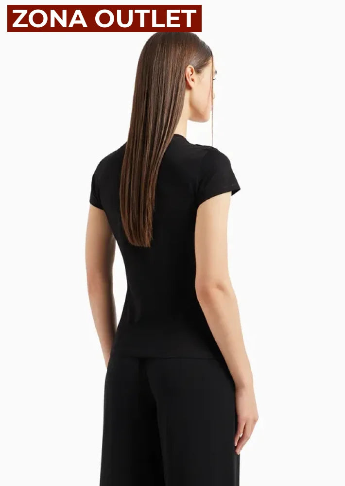 T-Shirt Women Black Armani Exchange Camiseta