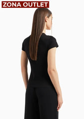 T-Shirt Women Black Armani Exchange Camiseta