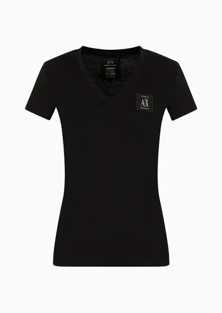 T-Shirt Women Black Armani Exchange Camiseta