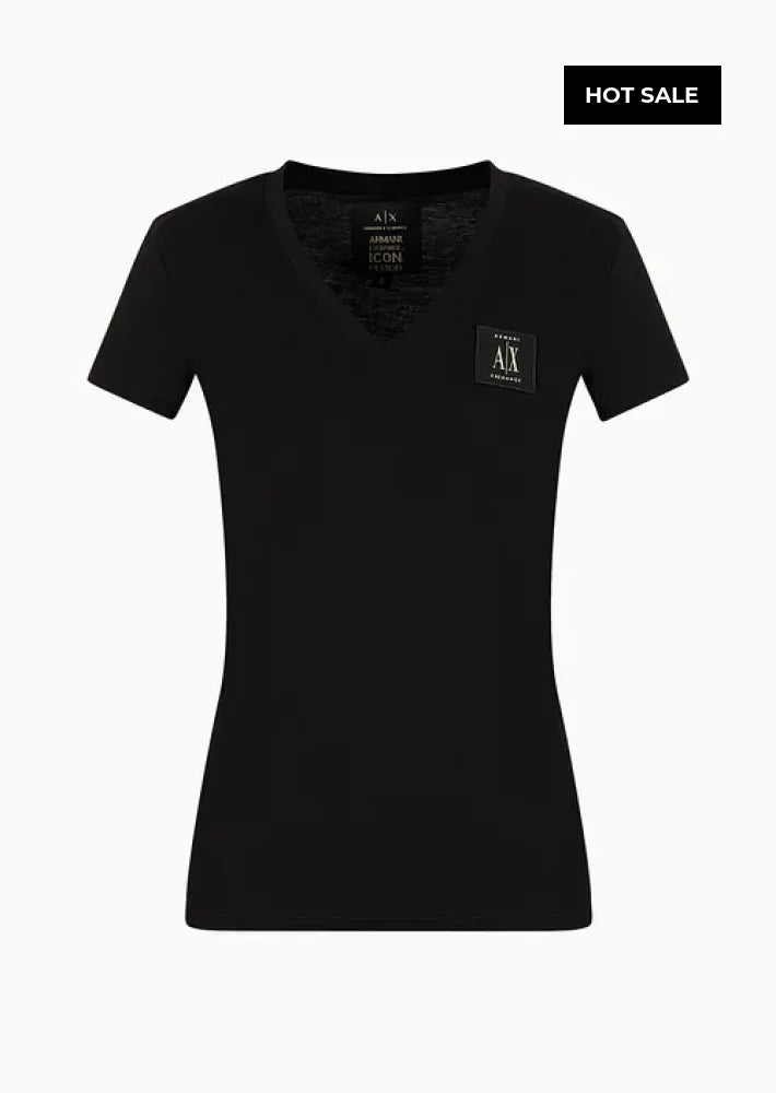 T-Shirt Women Black Armani Exchange Camiseta