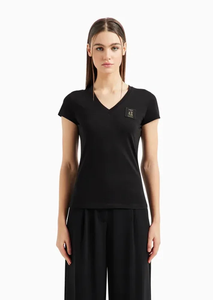 T-Shirt Women Black Armani Exchange Camiseta