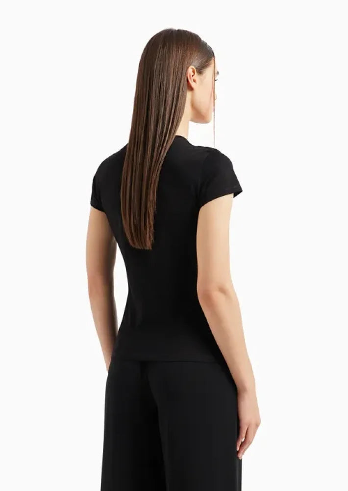 T-Shirt Women Black Armani Exchange Camiseta