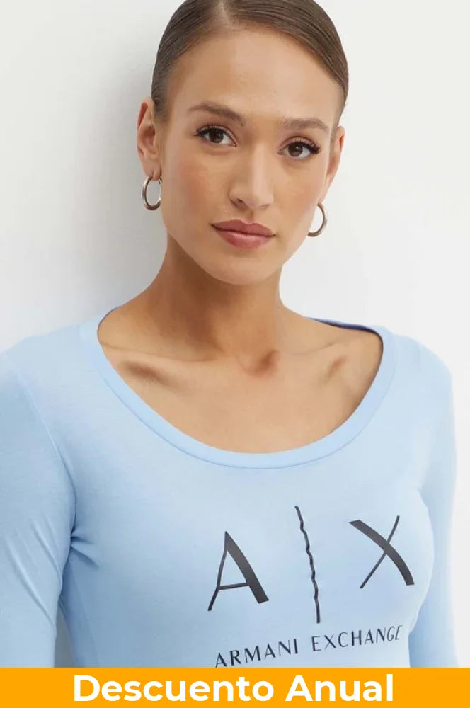 T-Shirt Women Blue Armani Exchange Camibuzo