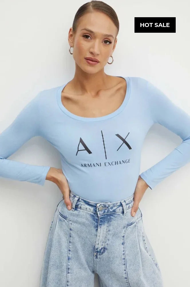 T-Shirt Women Blue Armani Exchange Camibuzo