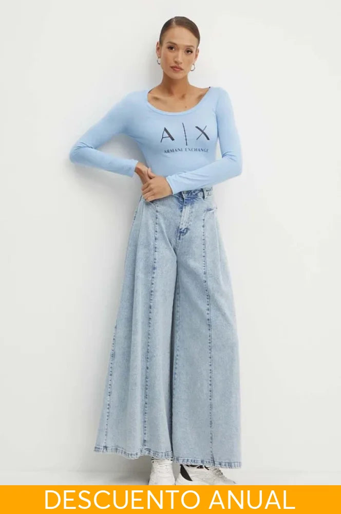 T-Shirt Women Blue Armani Exchange Camibuzo