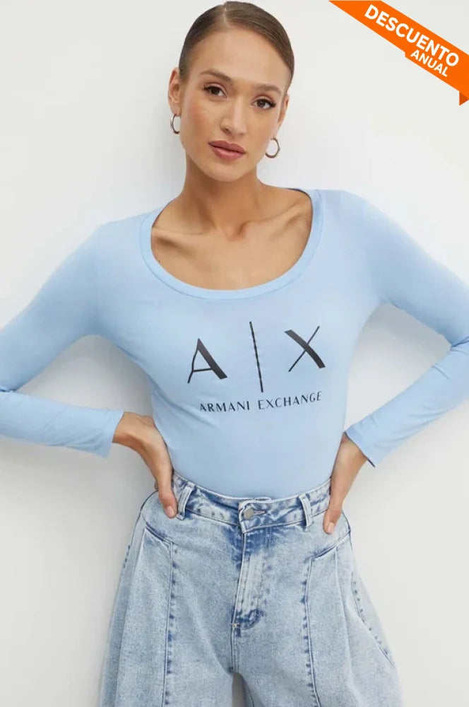 T-Shirt Women Blue Armani Exchange Camibuzo