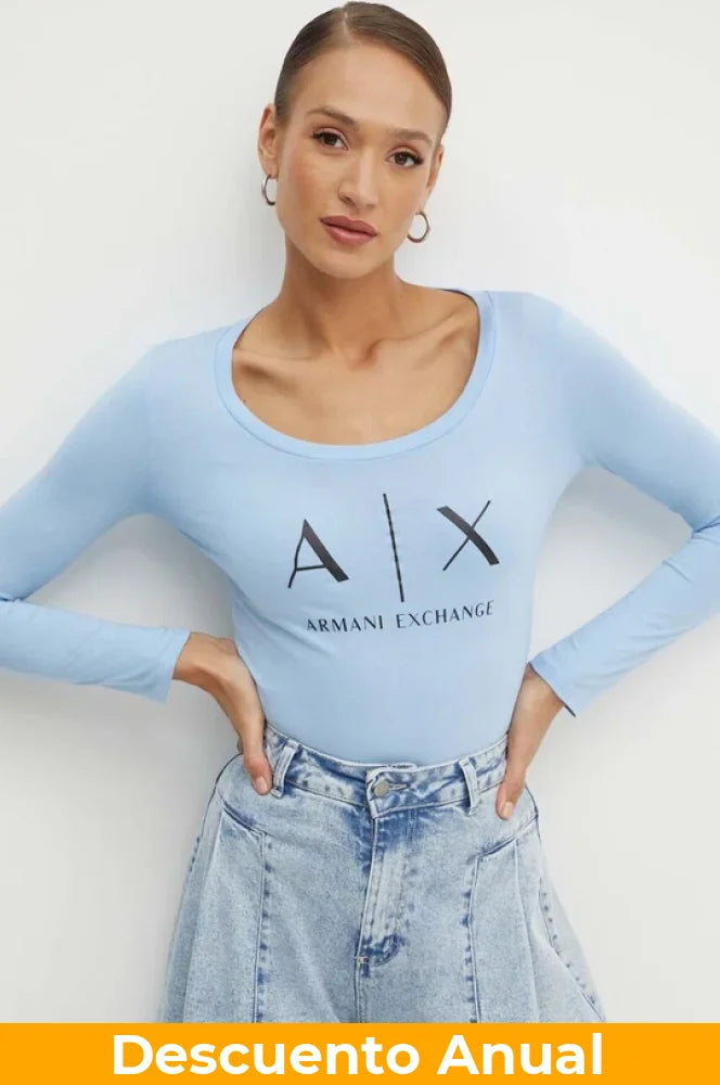 T-Shirt Women Blue Armani Exchange Camibuzo